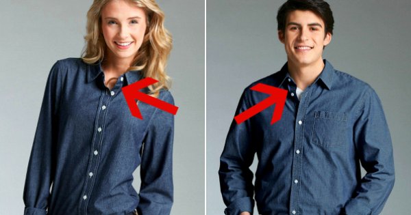 Pourquoi les boutons ne sont pas placés au même endroit sur les vêtements des hommes et des femmes ?