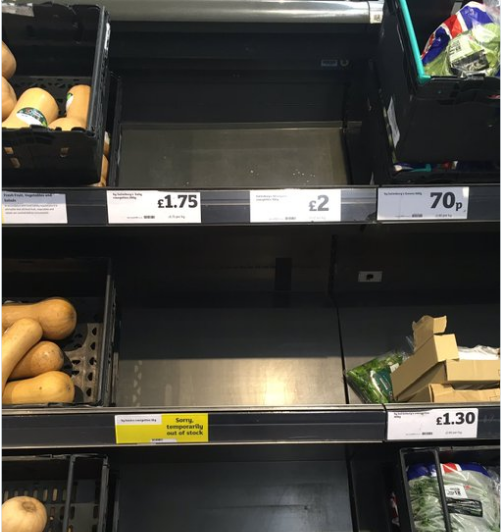 La raison de la disparition des courgettes dans les supermarchés anglais