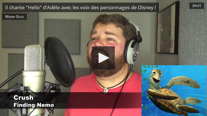 Il chante « Hello » d’Adèle avec les voix des personnages de Disney !